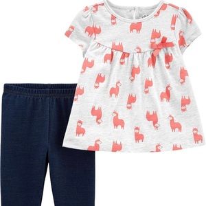 Child of mine Llama print set. BNWT. Size:6-9 mos